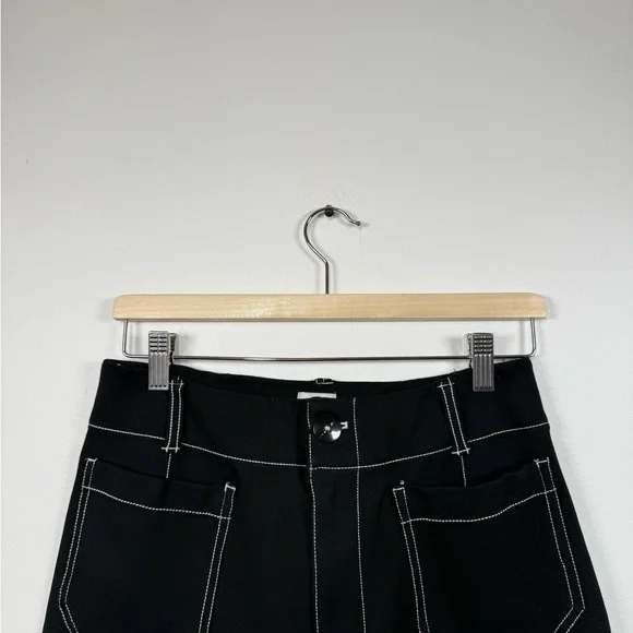 Anthropologie The Colette Contrast-Stitch Cropped Wide-Leg Pants Size 29 - Picture 4 of 6